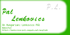 pal lenkovics business card